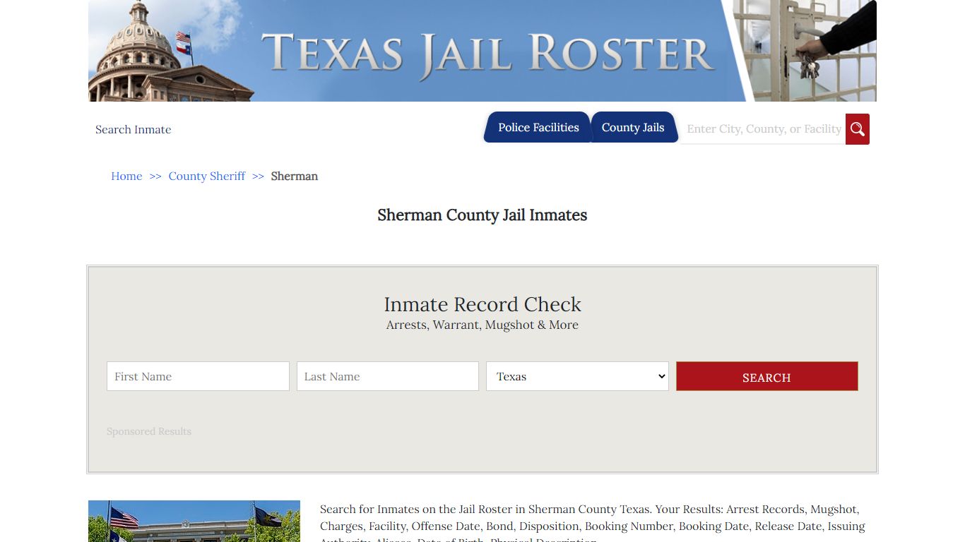 Sherman County Jail Inmates - Jail Roster Search